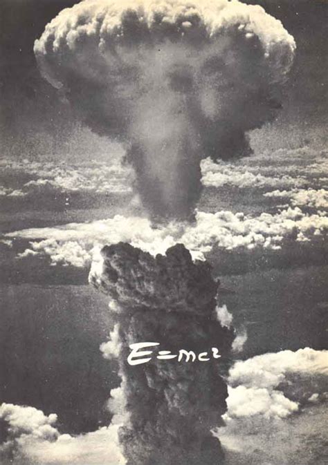 How is E mc2 related to the atomic bomb?