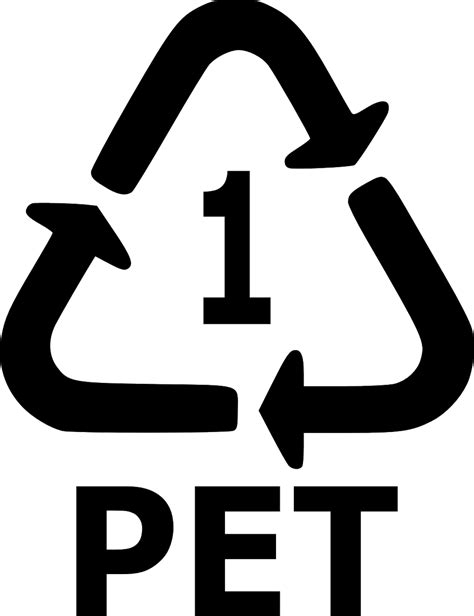 How is PET 1 recycled?