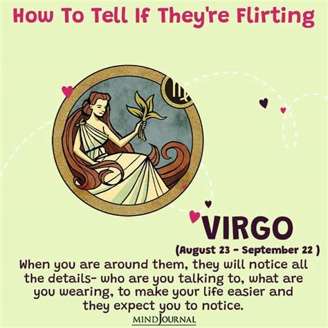How is a Virgo flirting?