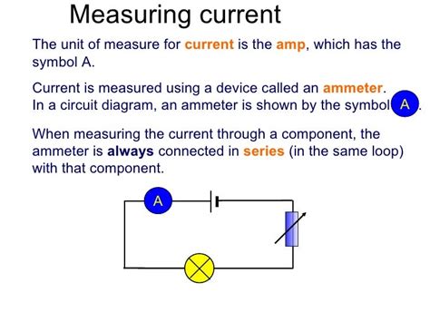 How is a current measured?