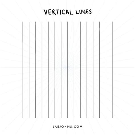 How is a vertical line drawn?