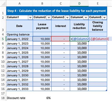 How is interest calculated on a lease?