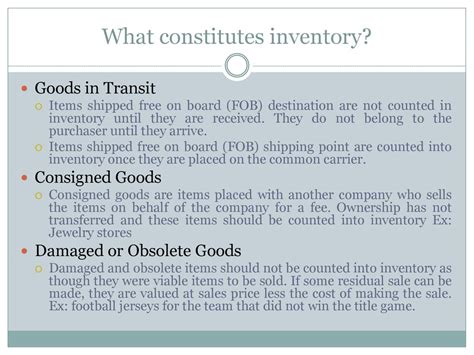 How is inventory in transit counted?