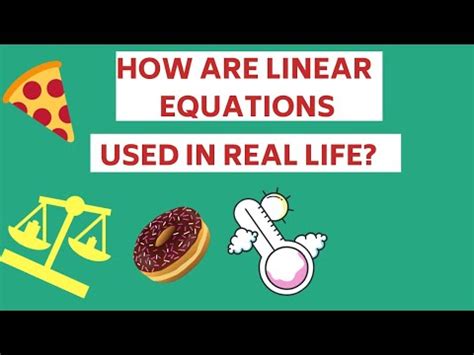 How is linear equations used in real life?