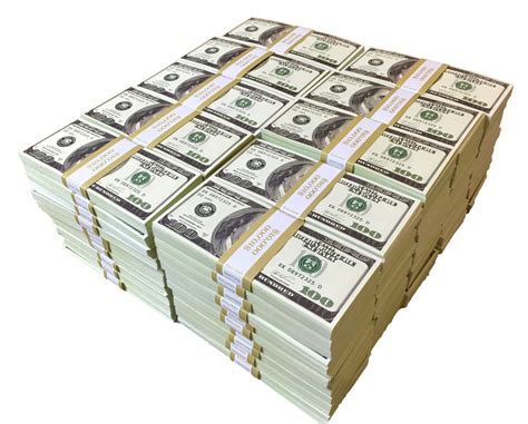 How large is $1 million dollars in cash?
