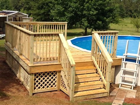 How large should a deck be around a pool?