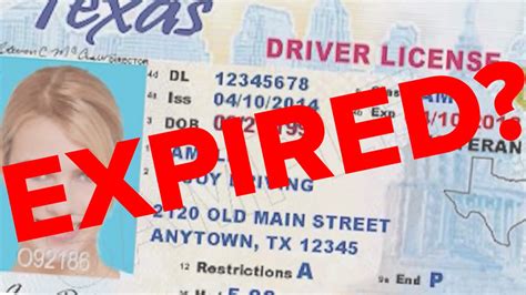 How long can I drive with an expired license in Texas?