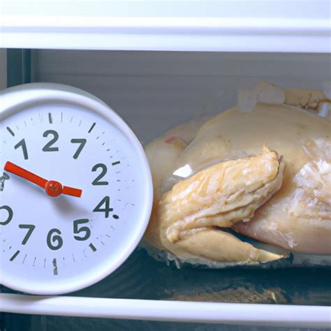 How long can you leave chicken defrosting outside?