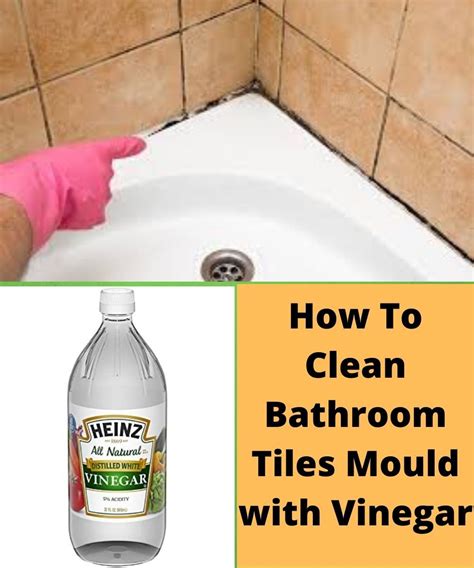 How long can you leave vinegar on bathroom tiles?