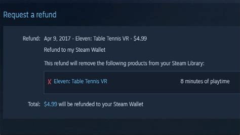 How long can you own a game till refund?
