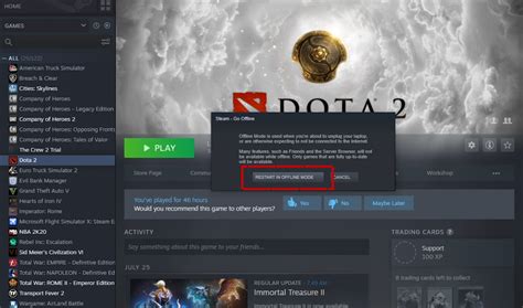 How long can you play Steam games without internet?