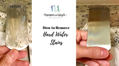How long do I leave vinegar on hard water stains?