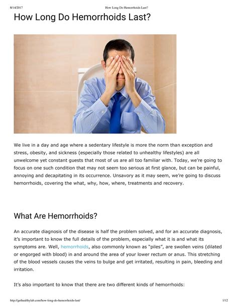 How long do hemorrhoids last?