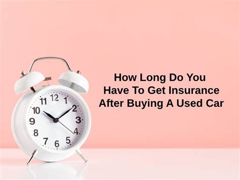 How long do you have to get insurance after buying a used car in Illinois?