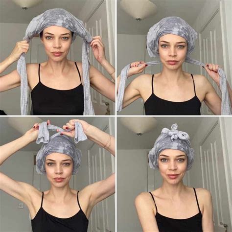 How long do you keep your hair wrapped in a shirt?