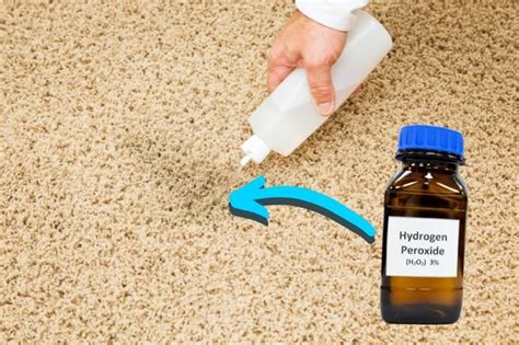 How long do you leave hydrogen peroxide on carpet?