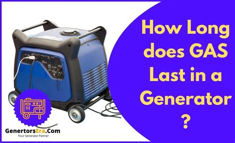 How long does 1kg of gas last in generator?