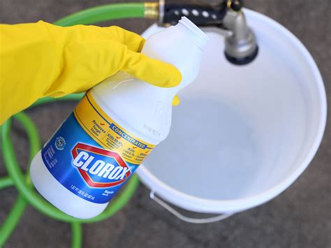 How long does it take bleach to clean concrete?