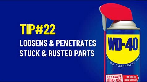 How long does it take for WD-40 to loosen a bolt?