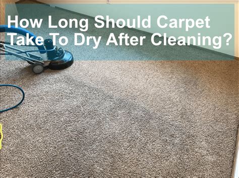 How long does it take to dry after using a carpet cleaner?