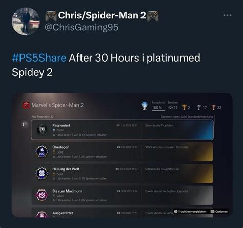 How long does it take to platinum Spider-Man 2?