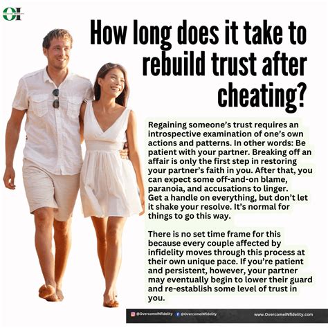 How long does it take to regain trust after cheating?