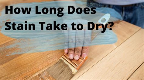 How long does stain take to fully dry?