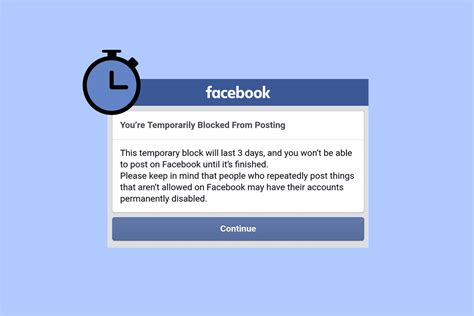 How long does temporary block last on Facebook?