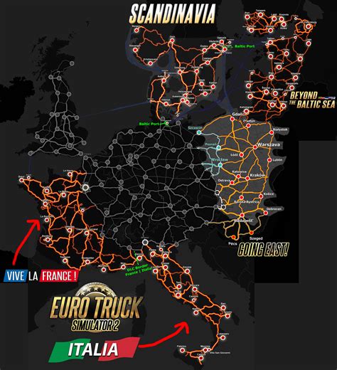 How long is 1km in ETS2?