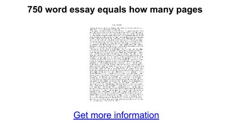 How long is 750 words?