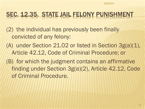 How long is a state jail felony in Texas?