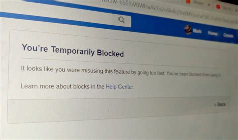 How long is a temporary block on messenger?