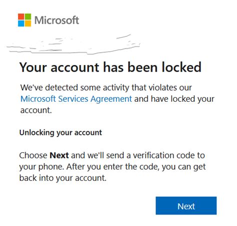 How long is my Microsoft account locked for?
