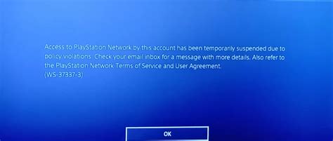 How long is temporarily suspended mean on PS4?