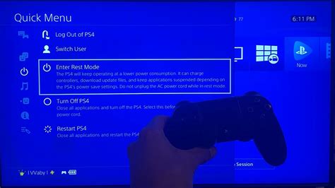 How long should PS4 be in rest mode?