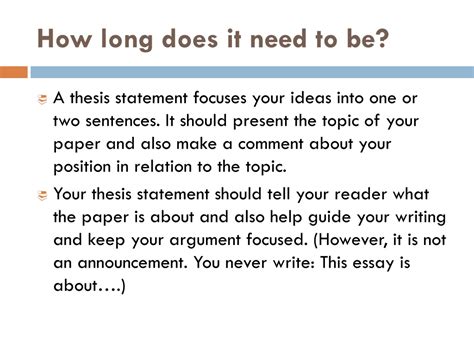 How long should a thesis be?