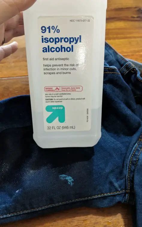 How long should rubbing alcohol sit on stain?