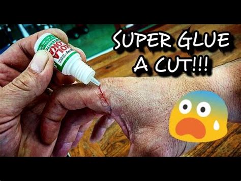 How long should you leave glue on a cut?