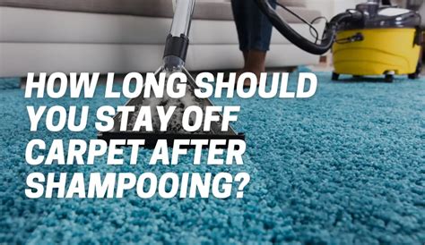 How long should you stay off carpet after shampooing?