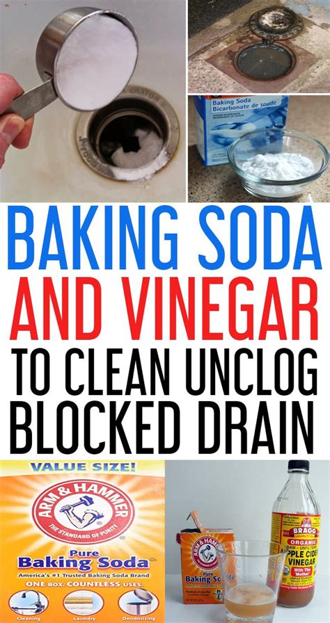 How long to leave baking soda and vinegar in drain?