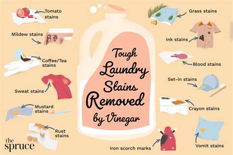 How long to soak in vinegar to remove stains?