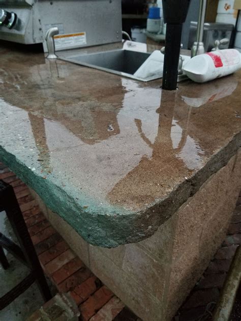 How long to wait to polish concrete countertops?