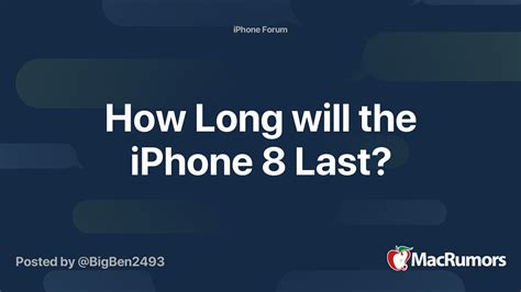 How long will iPhone 8 be useful?