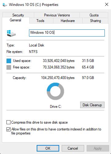 How many GB should I leave on C drive?