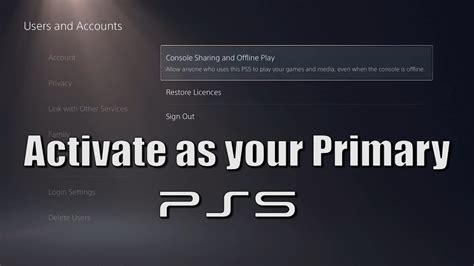 How many PS5 can be activated as primary?