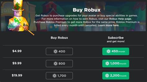 How many Robux is $5?