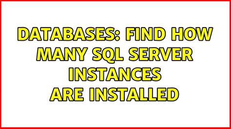 How many SQL servers are there?