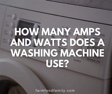 How many amps does washing machine pull?