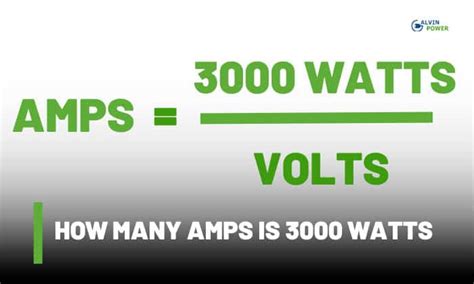 How many amps is 3000 watts?