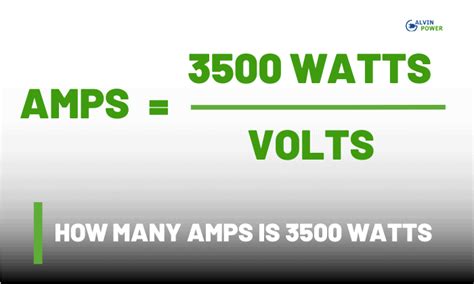 How many amps is 3500 watts?